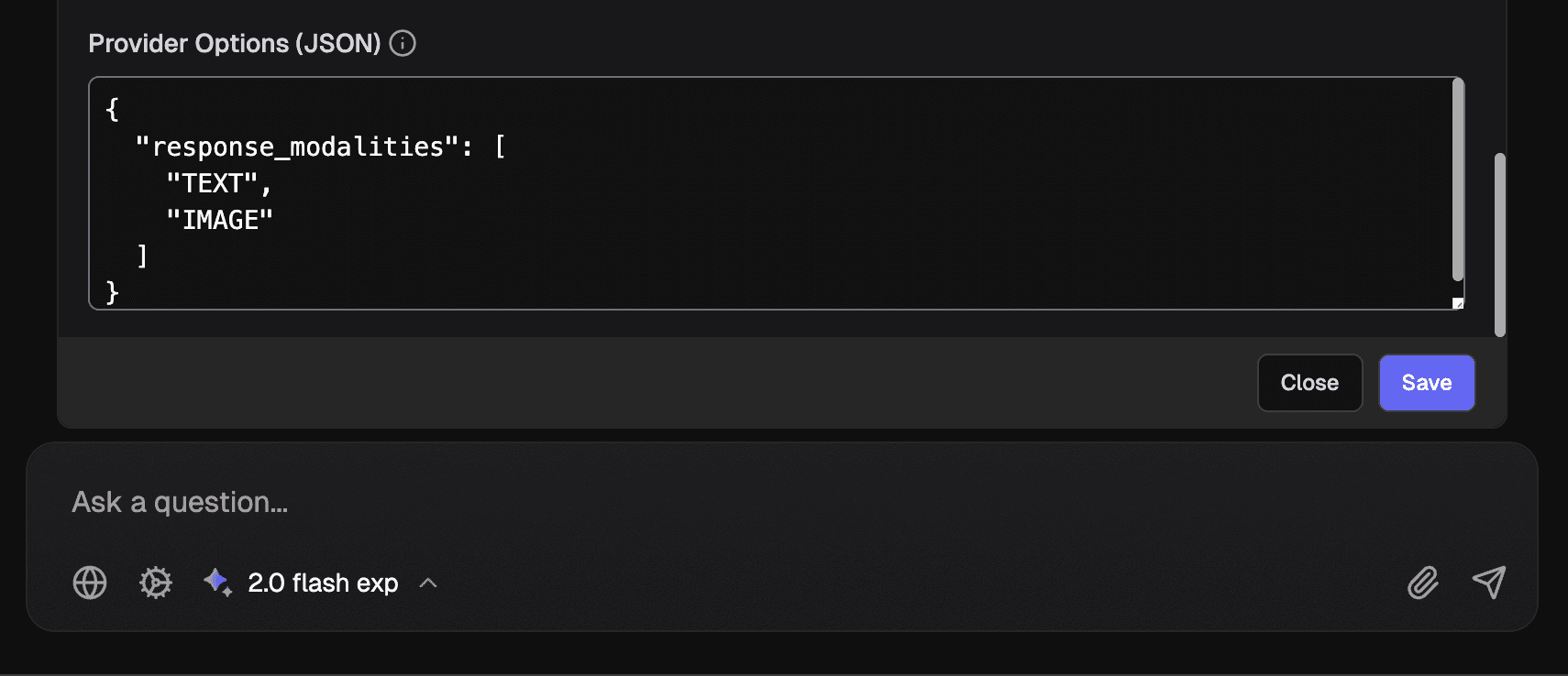 Image generation settings