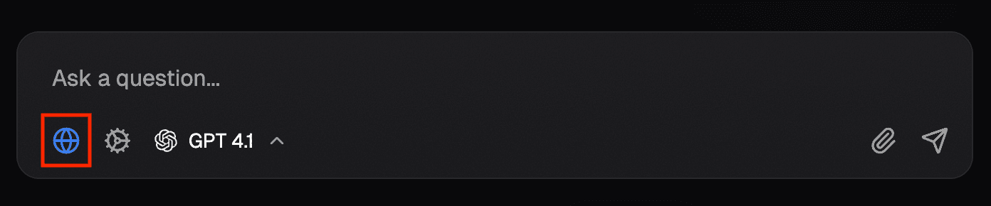 Web Search Toggle